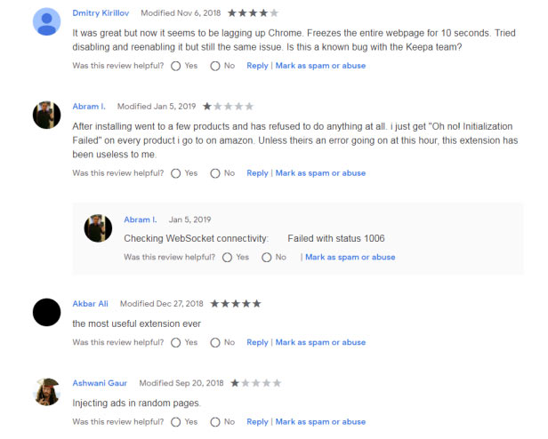 Keepa receives very mixed reviews for its services